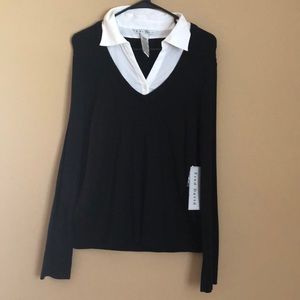 Fred David Black/White Sweater